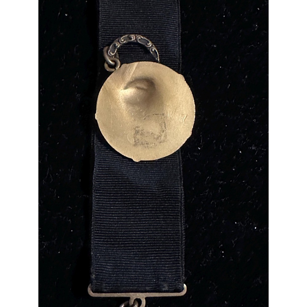 Art Nouveau Watch Fob Medallion Lady Profile - Picture 4 of 5